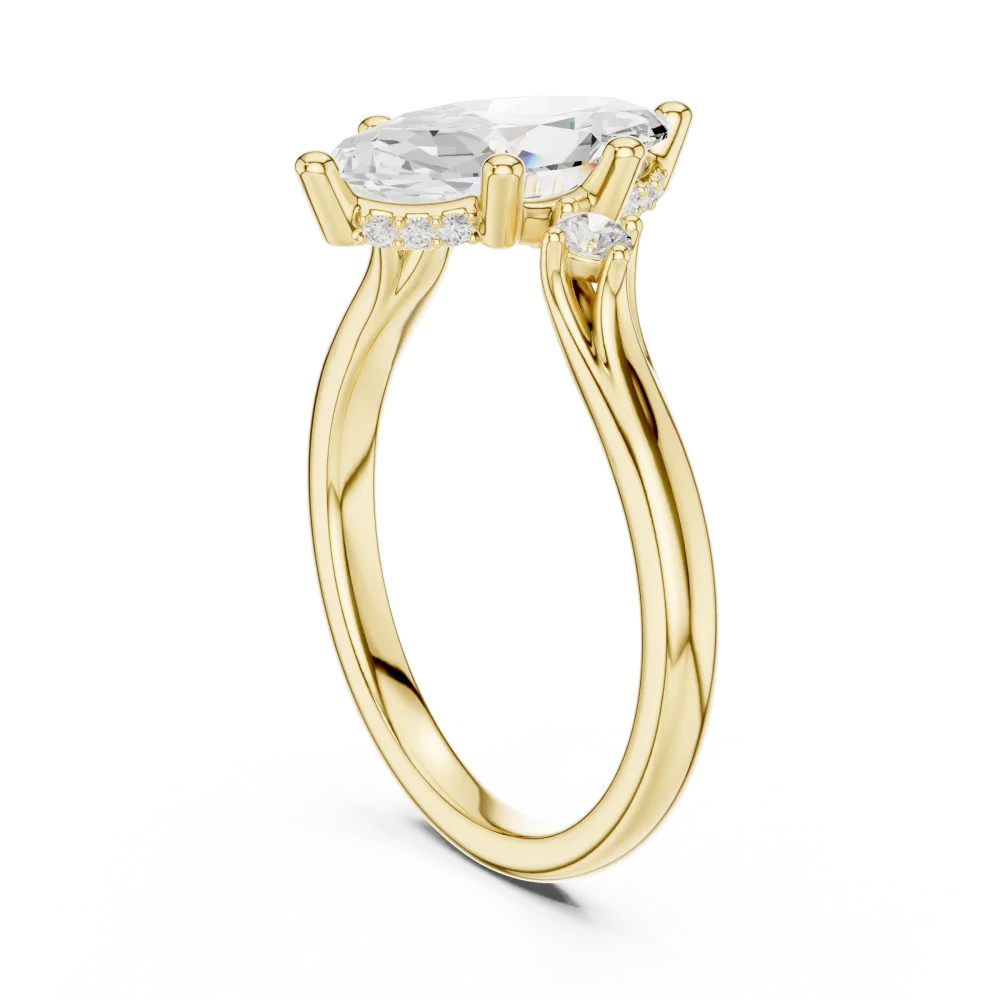 Ethereal Marquise Silhouette Solitaire Ring - Image 3