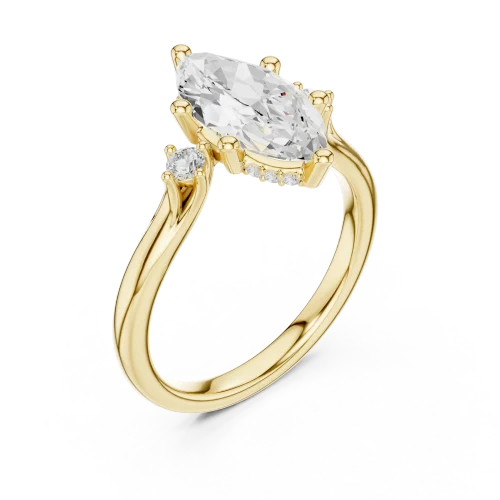 Ethereal Marquise Silhouette Solitaire Ring