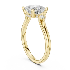 Ethereal Princess Cut Three-Stone Solitaire Engagement Ring - Image 3