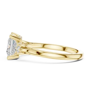 Ethereal Princess Cut Three-Stone Solitaire Engagement Ring - Image 4