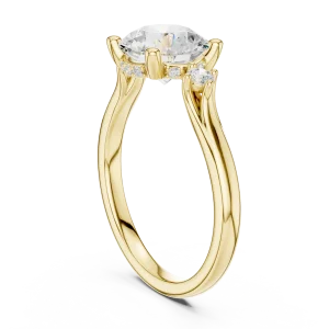 Ethereal Round Brilliant Three Stone Solitaire Ring - Image 3
