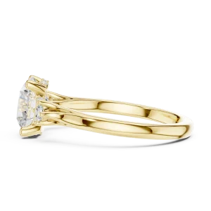 Ethereal Round Brilliant Three Stone Solitaire Ring - Image 4