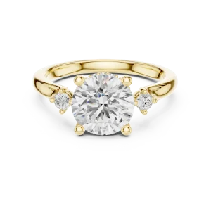 Ethereal Round Brilliant Three Stone Solitaire Ring - Image 2
