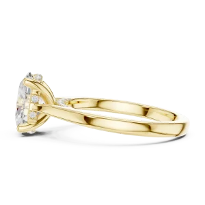 Ethereal Oval Cut Luminary Pavé-Set Solitaire Ring - Image 4