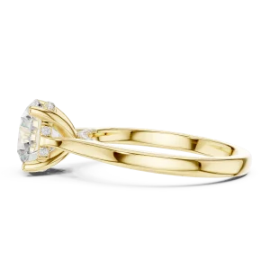 Luminary Round Brilliant Pavé-Set Hidden Halo Solitaire Ring - Image 4