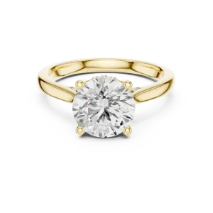 Luminary Round Brilliant Pavé-Set Hidden Halo Solitaire Ring - Image 2