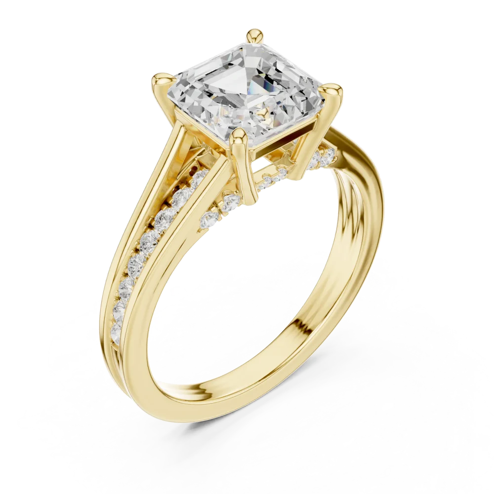 Discover the Luminary Emerald Cut Solitaire Ring, a modern classic featuring brilliant DIAMEUR lab-grown diamonds. Elevate your style and shop now.