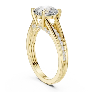 Luminary Cushion Cut Pavé-Set Solitaire Ring - Image 3