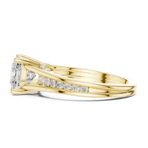Luminary Cushion Cut Pavé-Set Solitaire Ring - Image 4