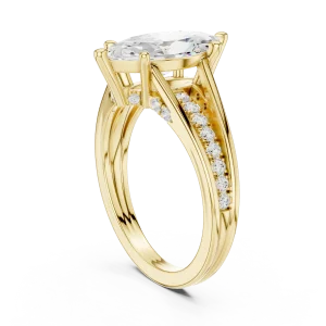 Luminary Marquise Pavé-Set Solitaire Engagement Ring - Image 3