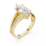 Luminary Marquise Pavé-Set Solitaire Engagement Ring