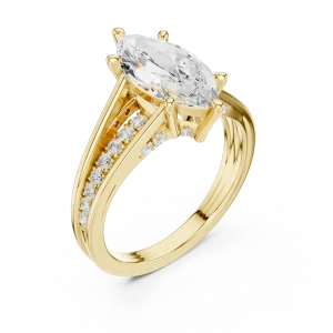 Luminary Marquise Pavé-Set Solitaire Engagement Ring
