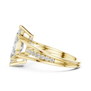 Luminary Marquise Pavé-Set Solitaire Engagement Ring - Image 4