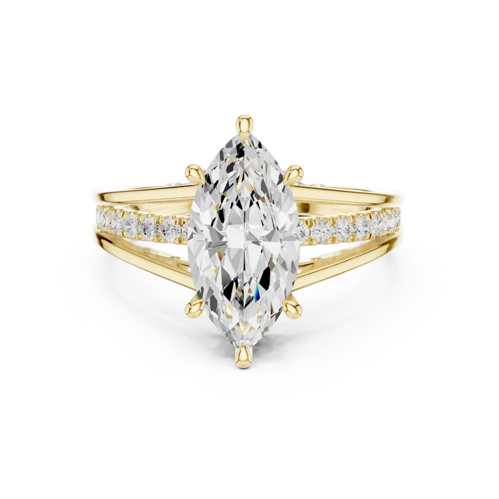 Luminary Marquise Pavé-Set Solitaire Engagement Ring - Image 2