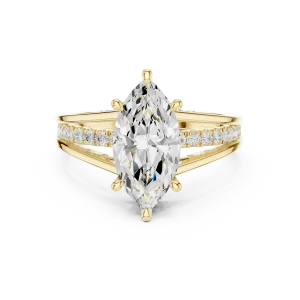 Luminary Marquise Pavé-Set Solitaire Engagement Ring - Image 2