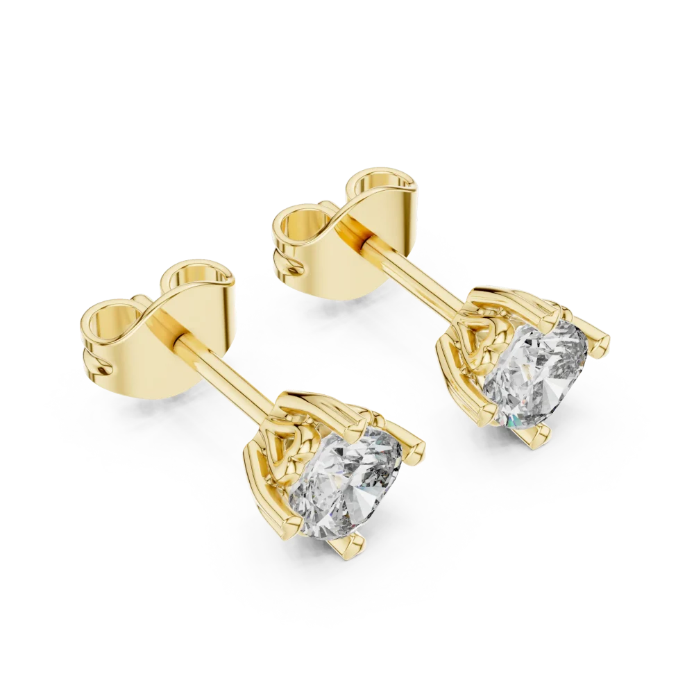 Discover the brilliance of our cushion-cut DIAMEUR solitaire stud earrings. Meticulously handcrafted for elegance, shop this sustainable luxury essential.