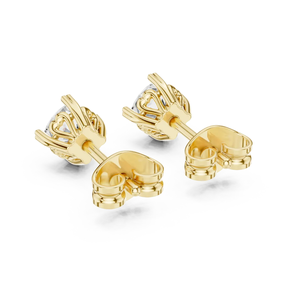 Luminary Cushion Cut Solitaire Stud Earrings - Image 4