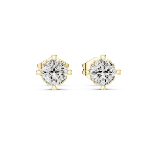 Luminary Cushion Cut Solitaire Stud Earrings - Image 2