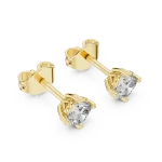 Symmetry Cushion Cut Solitaire Stud Earrings