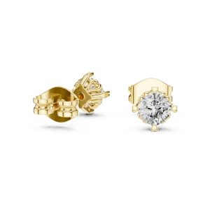 Symmetry Cushion Cut Solitaire Stud Earrings - Image 3