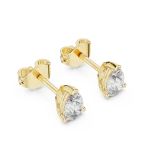 Ethereal Pear Solitaire Architectural Frame Stud Earrings
