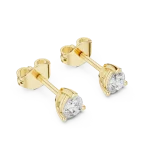 Silhouette Pear Cut Solitaire Stud Earrings