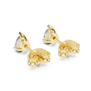 Silhouette Pear Cut Solitaire Stud Earrings - Image 4