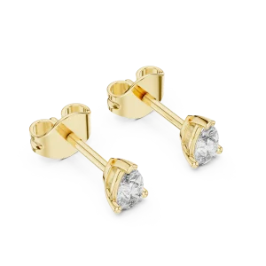 Silhouette Pear Cut Solitaire Stud Earrings