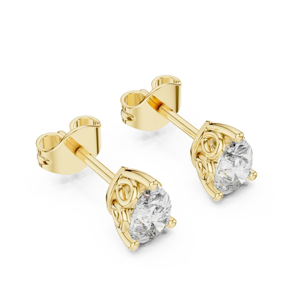 Elevate your style with these Ethereal Pear Solitaire Stud Earrings, featuring brilliant DIAMEUR lab-grown diamonds. Experience modern luxury today.