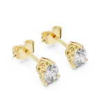 Ethereal Pear Solitaire Stud Earrings
