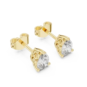 Ethereal Pear Solitaire Stud Earrings