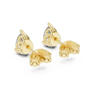 Ethereal Pear Solitaire Stud Earrings - Image 4
