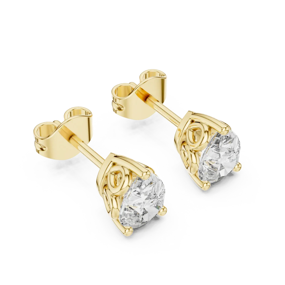 Experience unmatched brilliance with our Ethereal Pear Solitaire Stud Earrings. Handcrafted with DIAMEUR lab-grown diamonds for timeless luxury. Shop now.