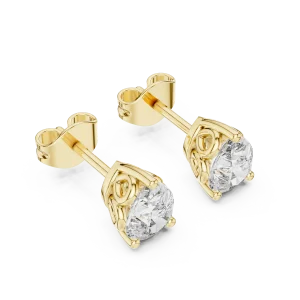 Ethereal Pear Solitaire Stud Earrings