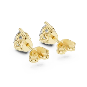 Ethereal Pear Solitaire Stud Earrings - Image 4