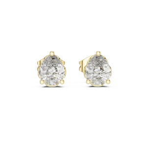 Ethereal Pear Solitaire Stud Earrings - Image 2