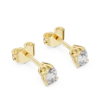 Ethereal Pear Cut Architectural Solitaire Stud Earrings