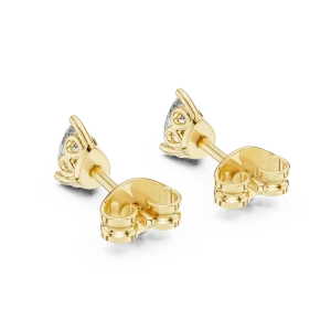 Ethereal Pear Cut Architectural Solitaire Stud Earrings - Image 4