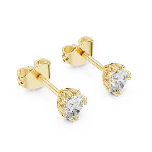Symmetry Oval Cut Solitaire Stud Earrings