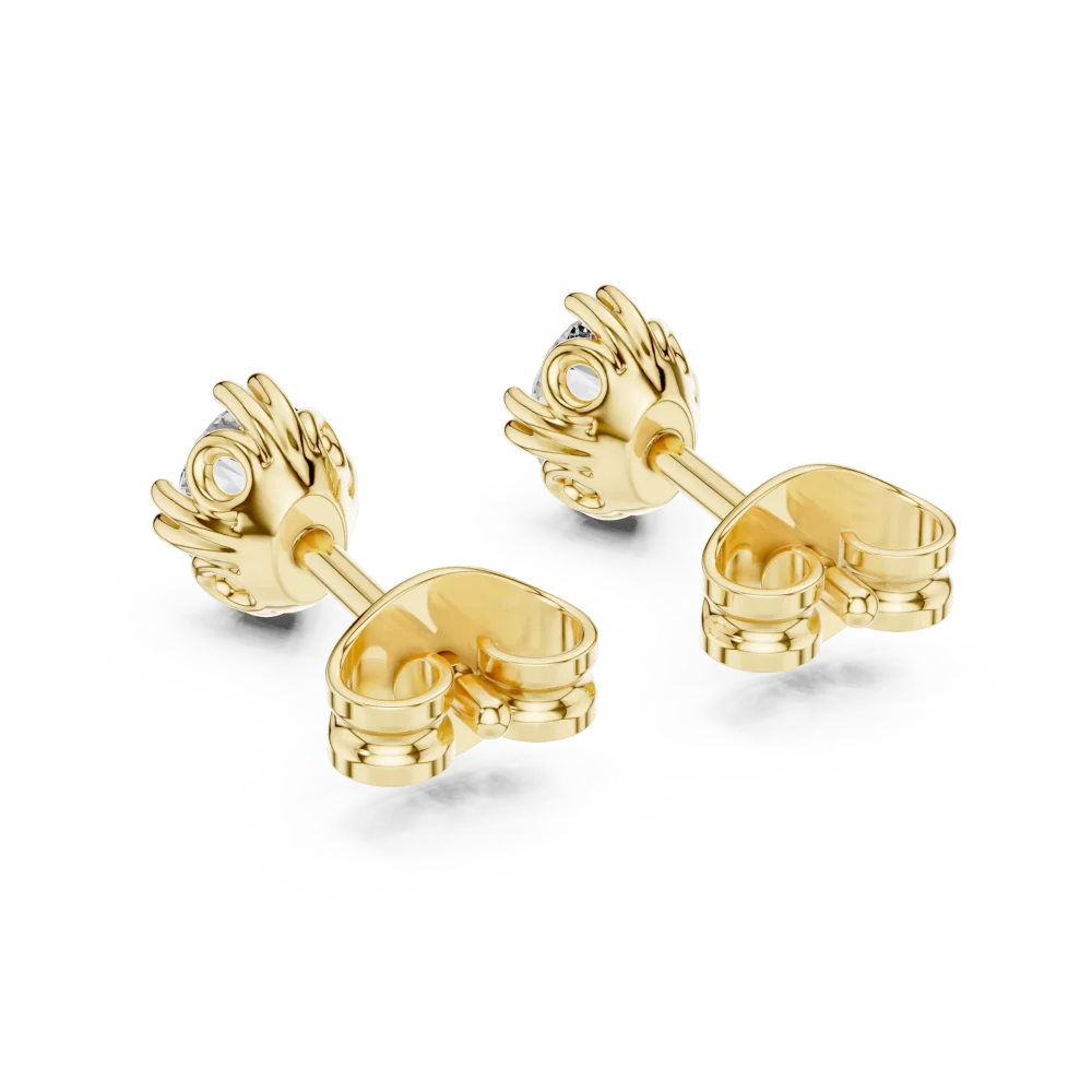 Symmetry Oval Cut Solitaire Stud Earrings - Image 4