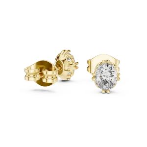 Symmetry Oval Cut Solitaire Stud Earrings - Image 3