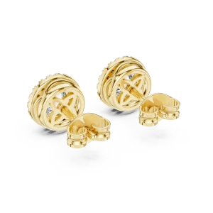 Luminary Round Brilliant Bezel Solitaire Stud Earrings - Image 4