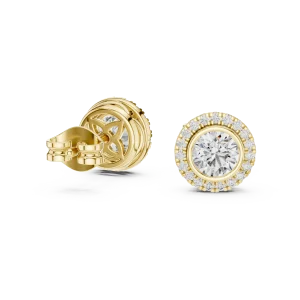 Luminary Round Brilliant Bezel Solitaire Stud Earrings - Image 3