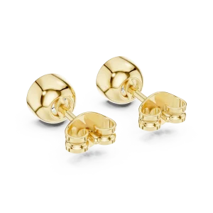 Essence Round Brilliant Bezel Set Solitaire Stud Earrings - Image 4