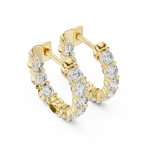 Luminary Round Brilliant Pavé-Set Hoop Earrings