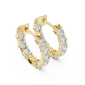 Luminary Round Brilliant Pavé-Set Hoop Earrings