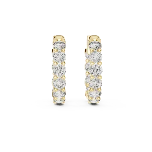 Luminary Round Brilliant Pavé-Set Hoop Earrings - Image 2