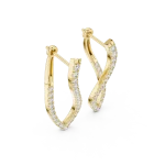 Fluid Infinity Pavé-Set Round Brilliant Drop Earrings