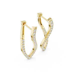 Fluid Infinity Pavé-Set Round Brilliant Drop Earrings