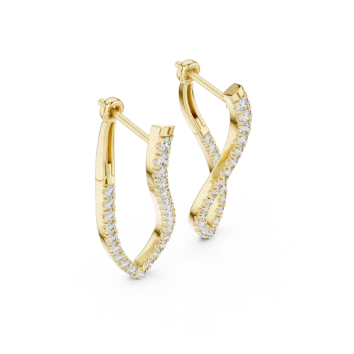 Fluid Infinity Pavé-Set Round Brilliant Drop Earrings